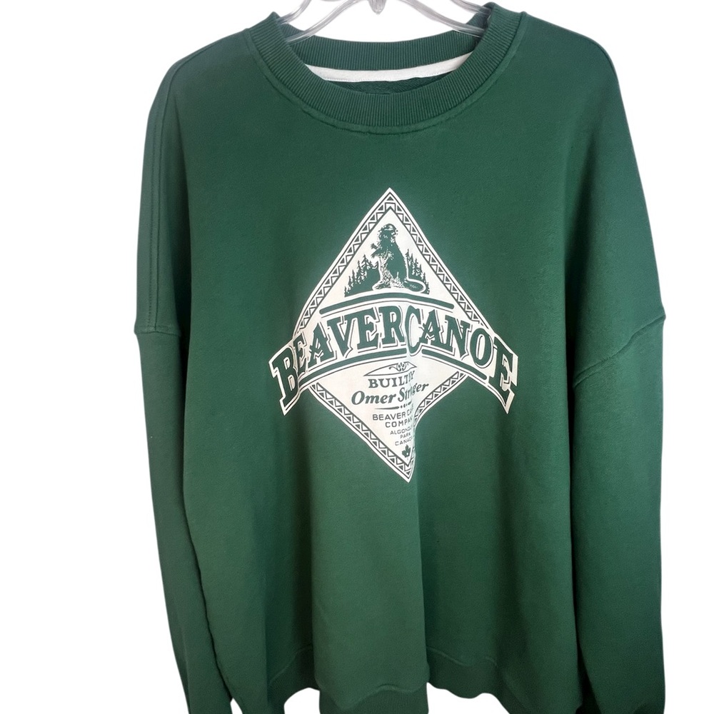 Roots Hunter Green Beaver Canoe Sweatshirt Algonquin Park-Unisex-100% cotton